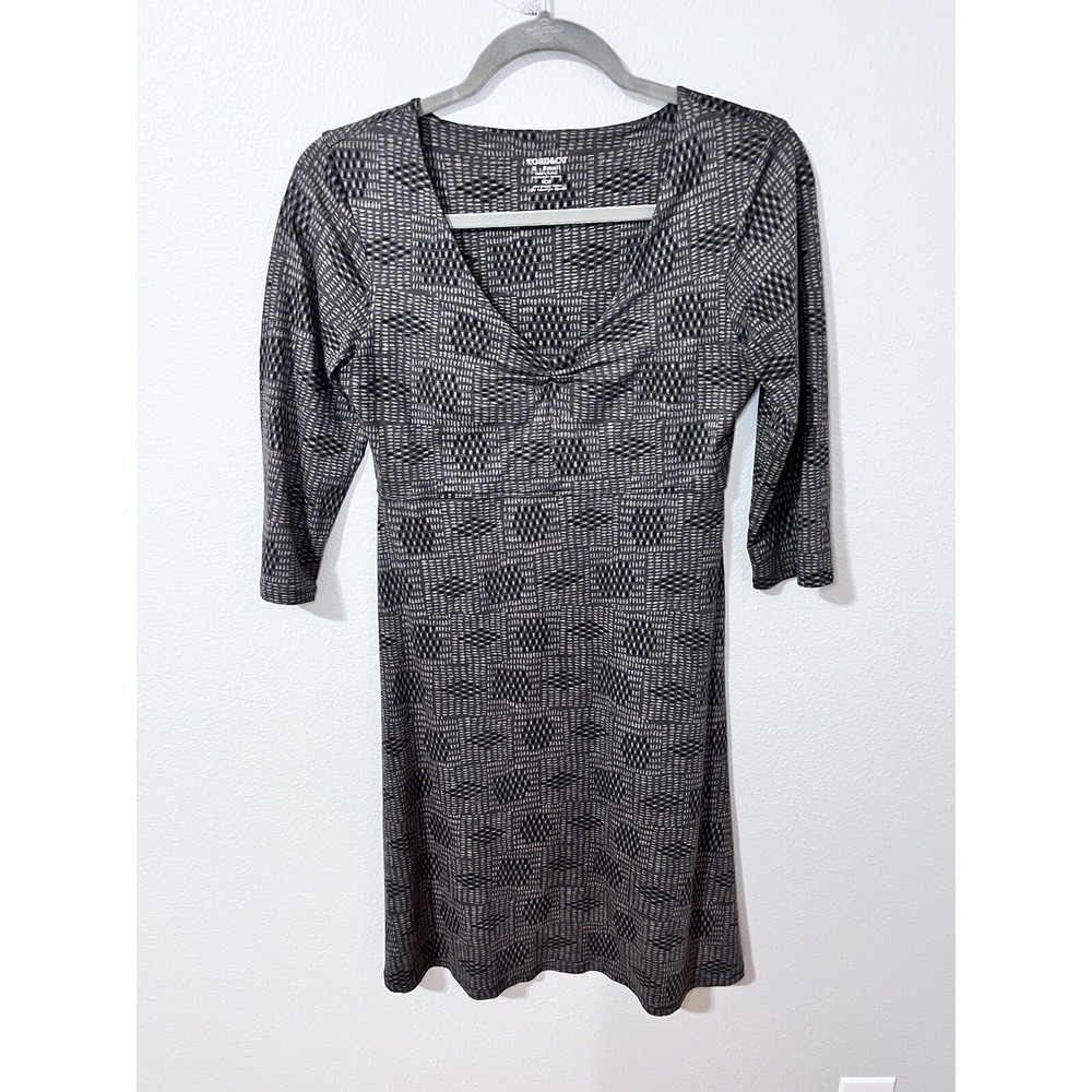 Toad & Co Rosalinda Organic Cotton Tencel V Neck 3/4 Sleeve A-line Dress XS